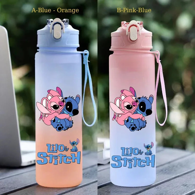 750ML Stitch Straw Water Bottle Eco-Friendly Plastic Water Cup - GilloServ