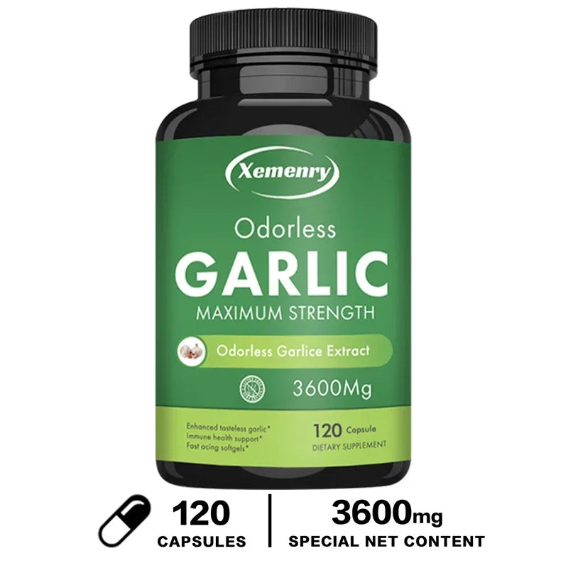 Organic Garlic Extract Capsule,for Immune and Cardiovascular, Cholesterol Health Support Nutrition Supplement - GilloServ