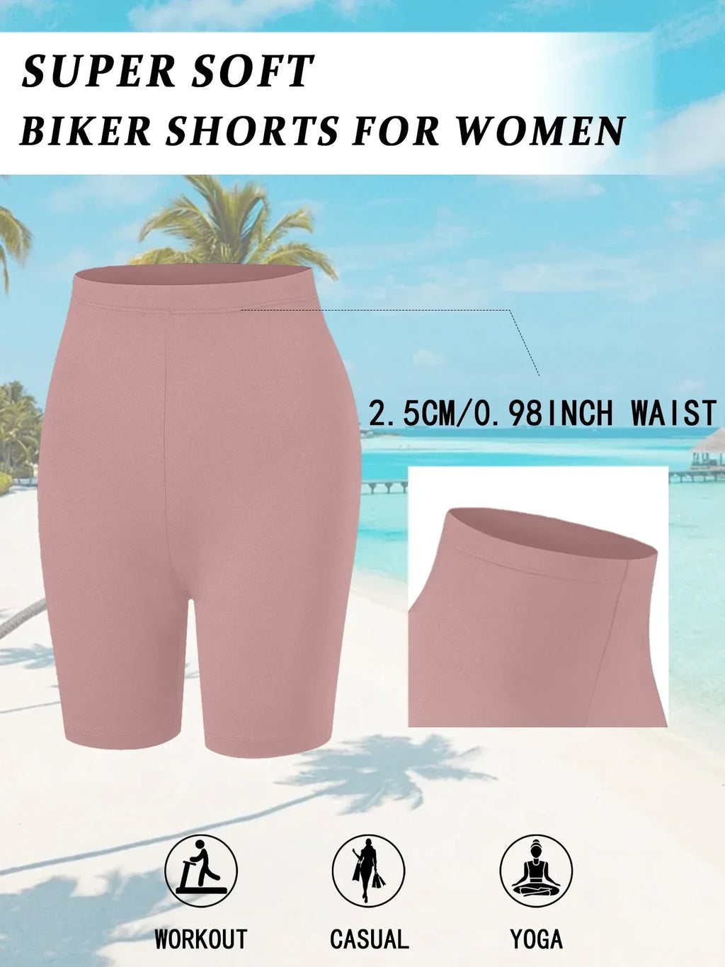 Women's Super Soft Biker Shorts// High Stretchy No See Through Workout Yoga  Pants - GilloServ