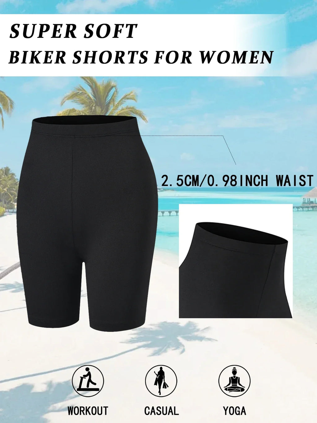 Women's Super Soft Biker Shorts// High Stretchy No See Through Workout Yoga  Pants - GilloServ