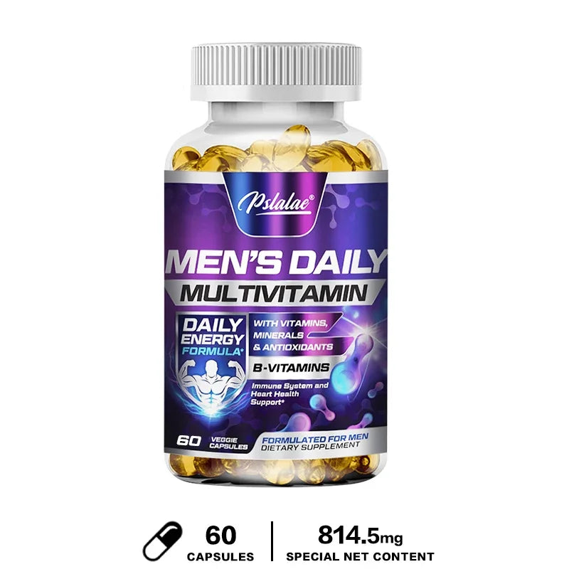 Men's Daily Multivitamin Supplement - Provides Cognitive Brain Health, Energy and Stamina, and Muscle Mass - GilloServ