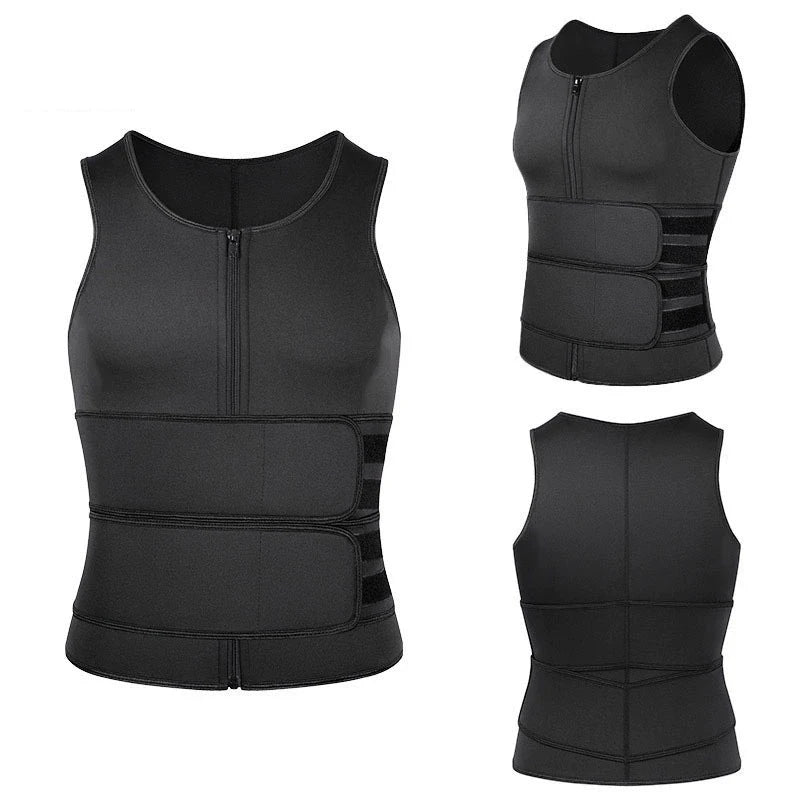Workout Thermal Shirts Shapewear //Neoprene Sauna Vest Body Shaper// Men Weight Loss Jacket Sports Top Slimming Waist Trainer Corset - GilloServ