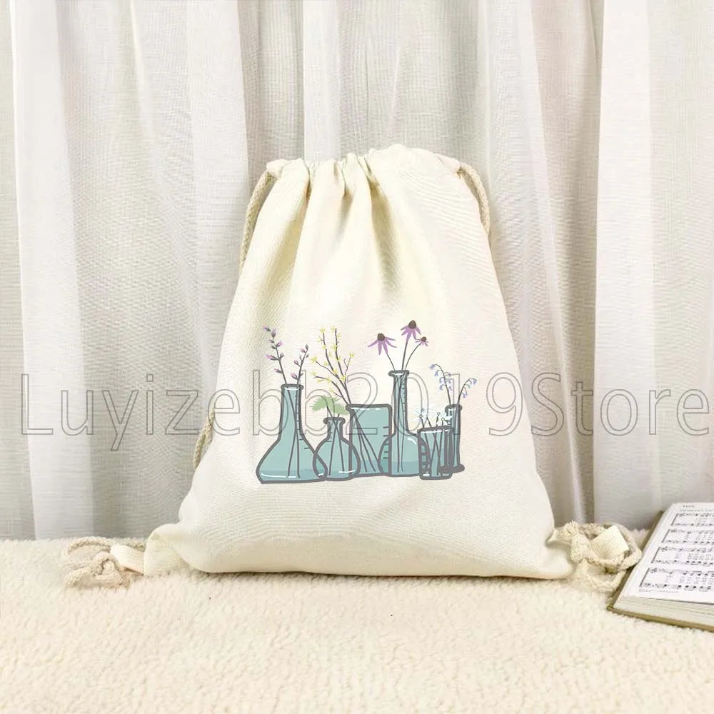 Funny Chemistry Biology Science Art Cute Gifts Canvas Drawstring Bags - GilloServ