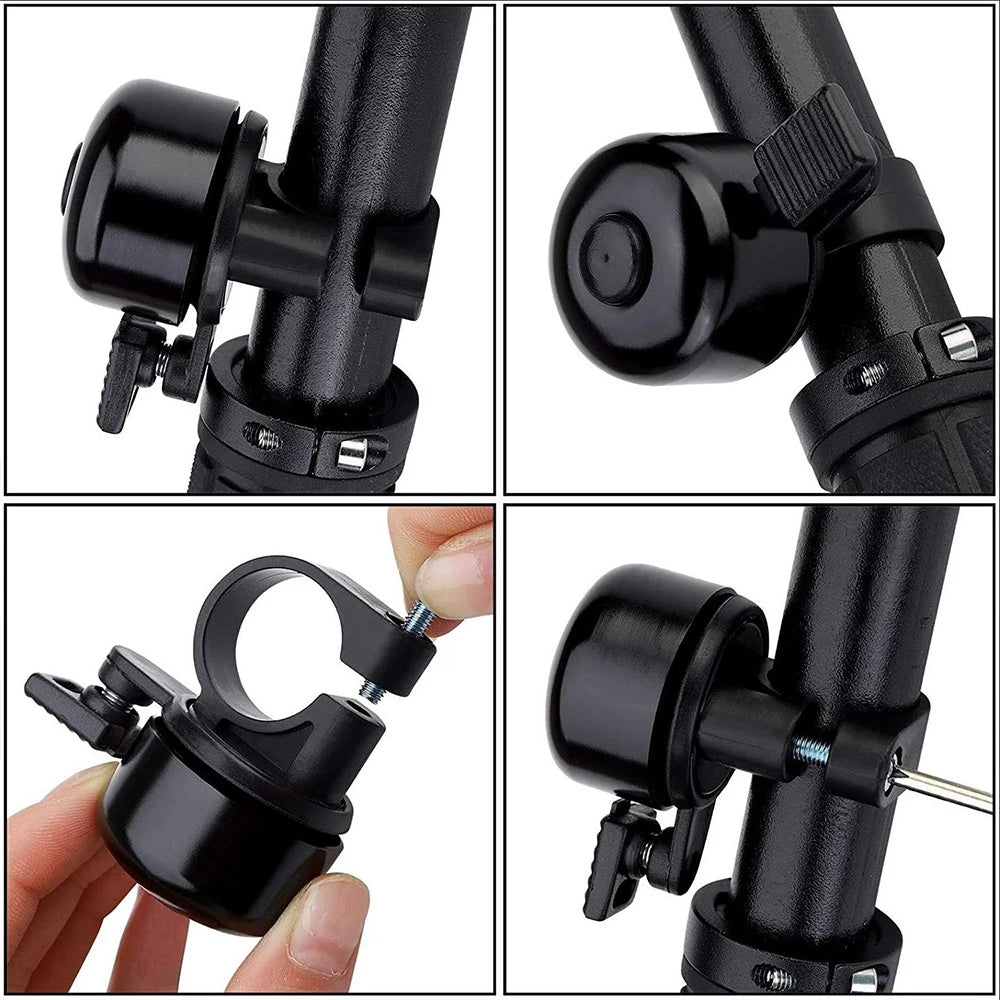 Universal Bike Bell Aluminum Alloy Mountain Road Bike Horn Alarm for Safety Cycling Bicycle Handlebar Bell Accessory Easy to Use - GilloServ