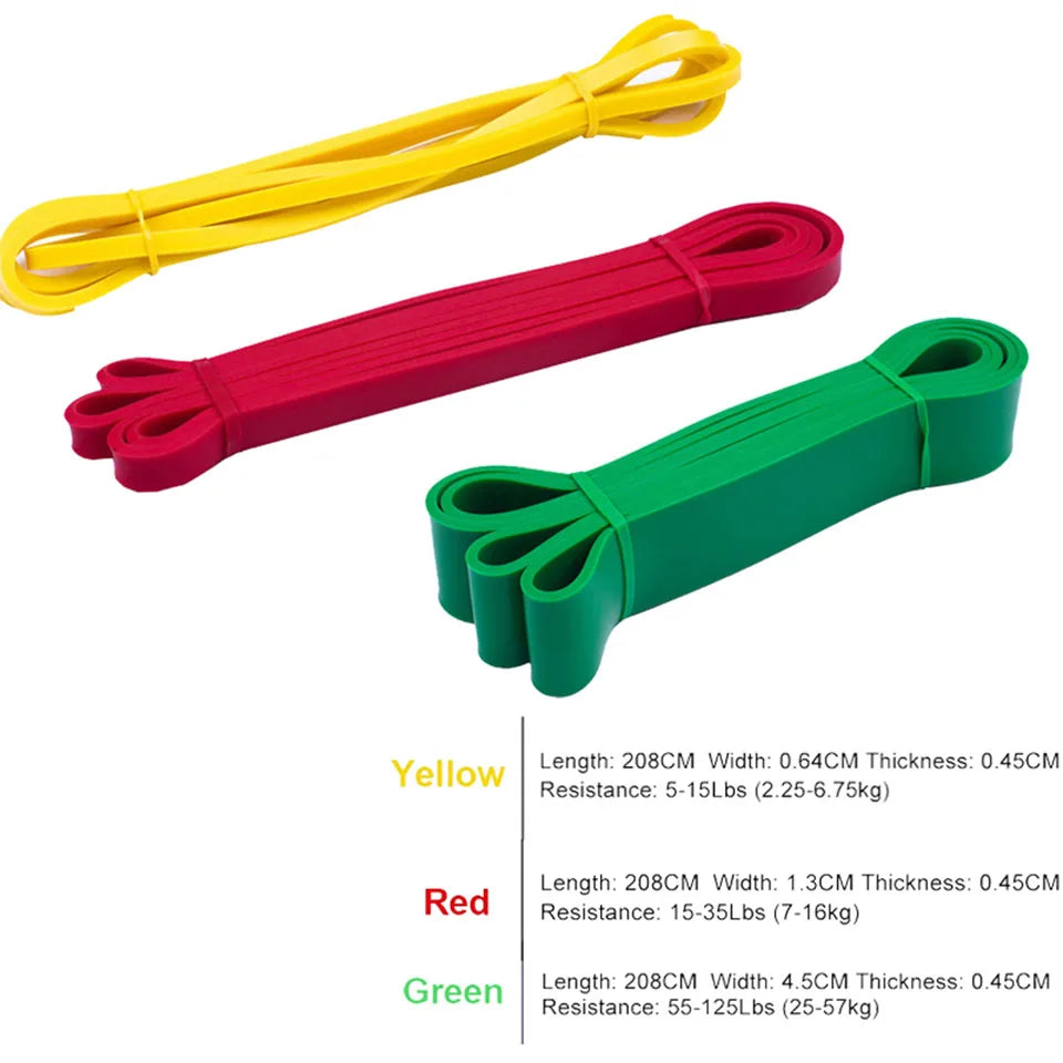 Unisex Fitness 208cm Rubber Resistance Yoga Band Pilates
