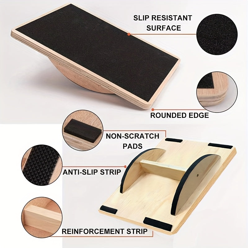 Wooden Balance Fitness Board for Adults - GilloServ