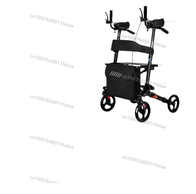 Portable Assistive Walking Support Rollator，Foldable Walker with Seat & Adjustable Height - GilloServ