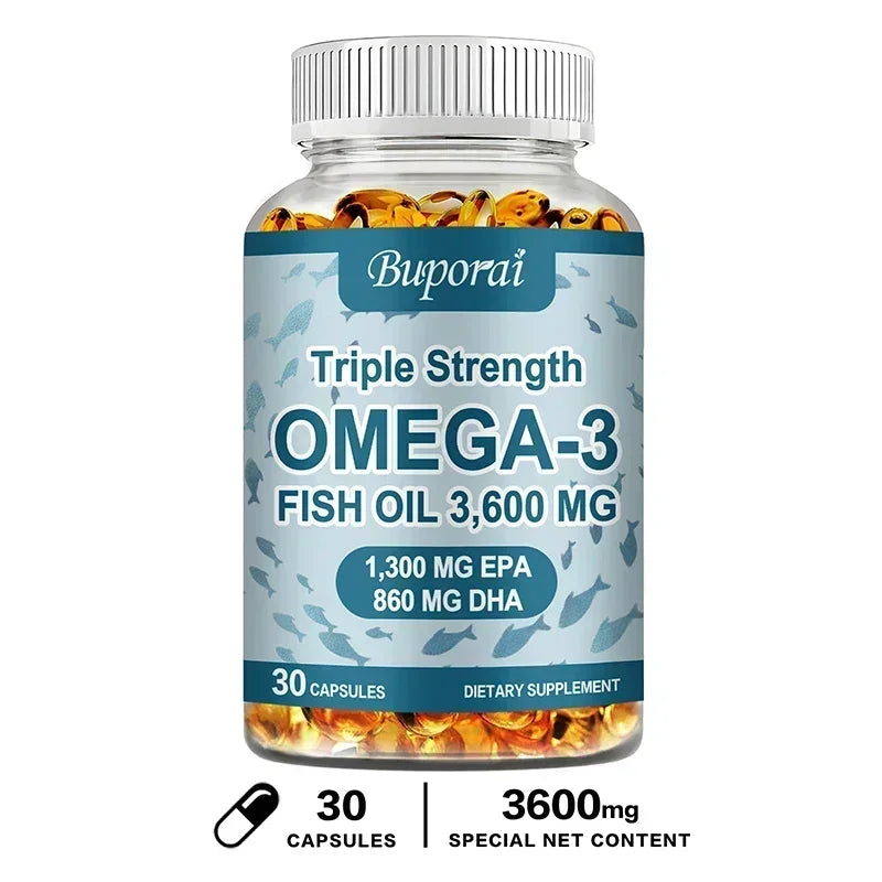Omega 3 Fish Oil - Promotes Overall Health, Supports Energy, Relieve Fatigue, Improve Memory, Support Joints, Immune System - GilloServ
