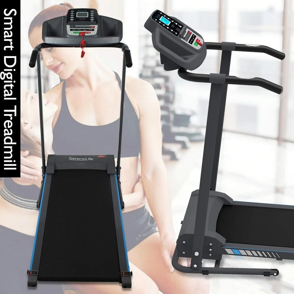 Electric Folding Treadmill Exercise Machine Smart Compact Digital Fitness Treadmill - GilloServ