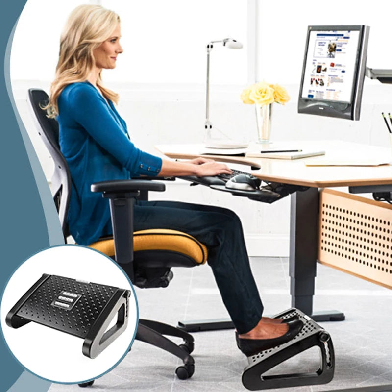 Under Desk Footrest Ergonomic with Massage Rollers Desk - GilloServ