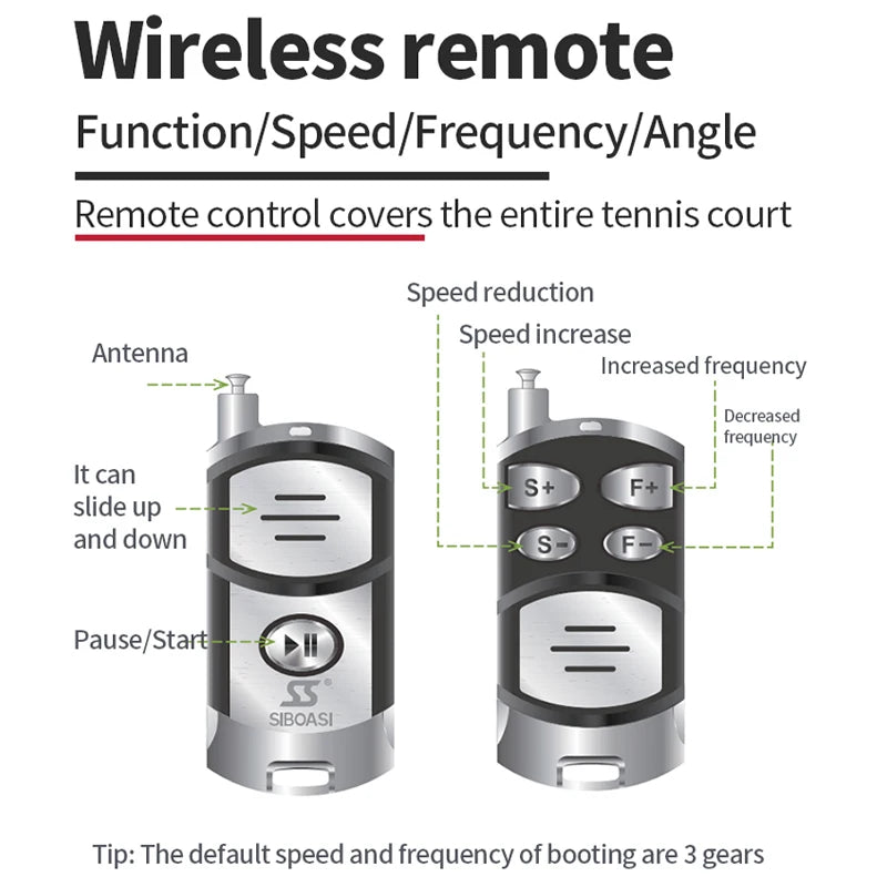 Hot Selling Siboasi Mini Automatic Tennis Ball Machine Remote Control Training Equipment - GilloServ