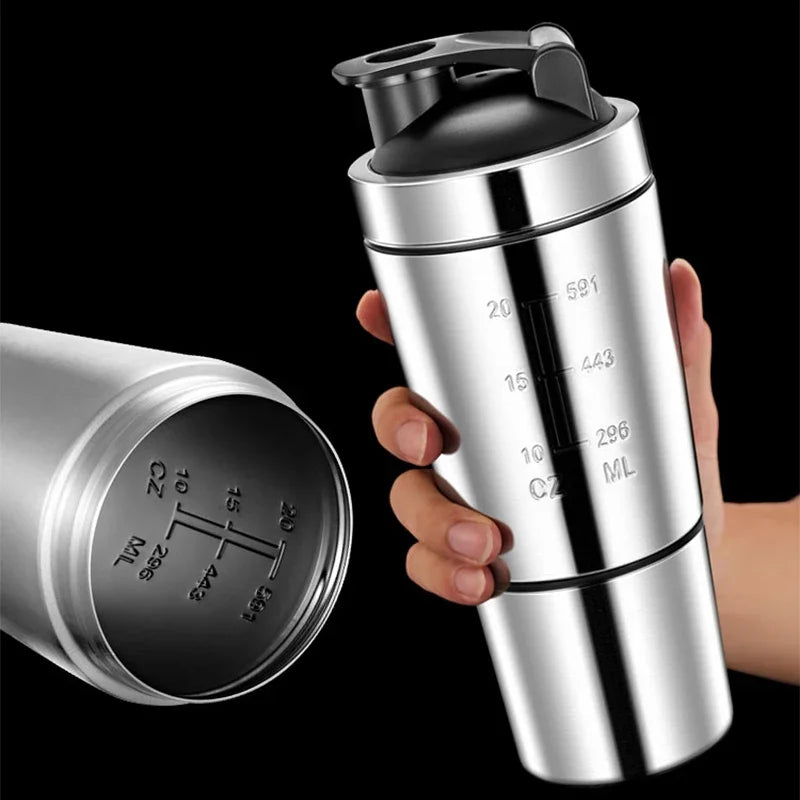 High Quality Stainless Steel Protein Shaker Cup// Portable Fitness Sports Mug - GilloServ