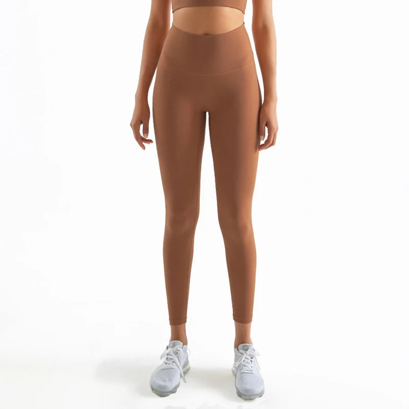 Nylon Leggings Women Yoga Pants Tight High Waist Hidden Pocket - GilloServ