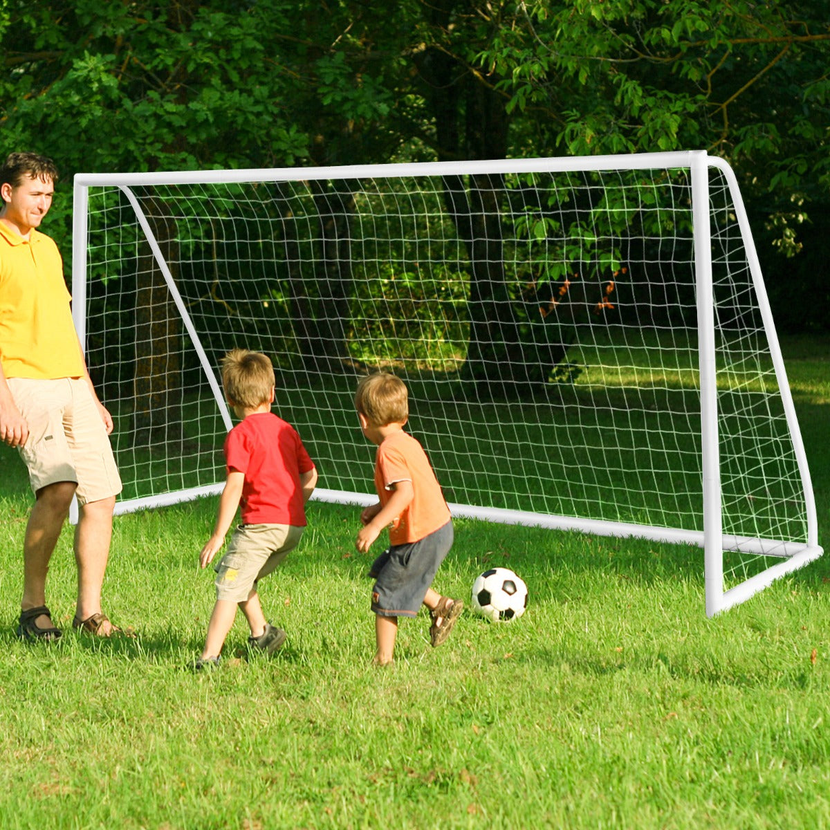All-Weather Soccer Goal with Strong PVC Frame for Kids