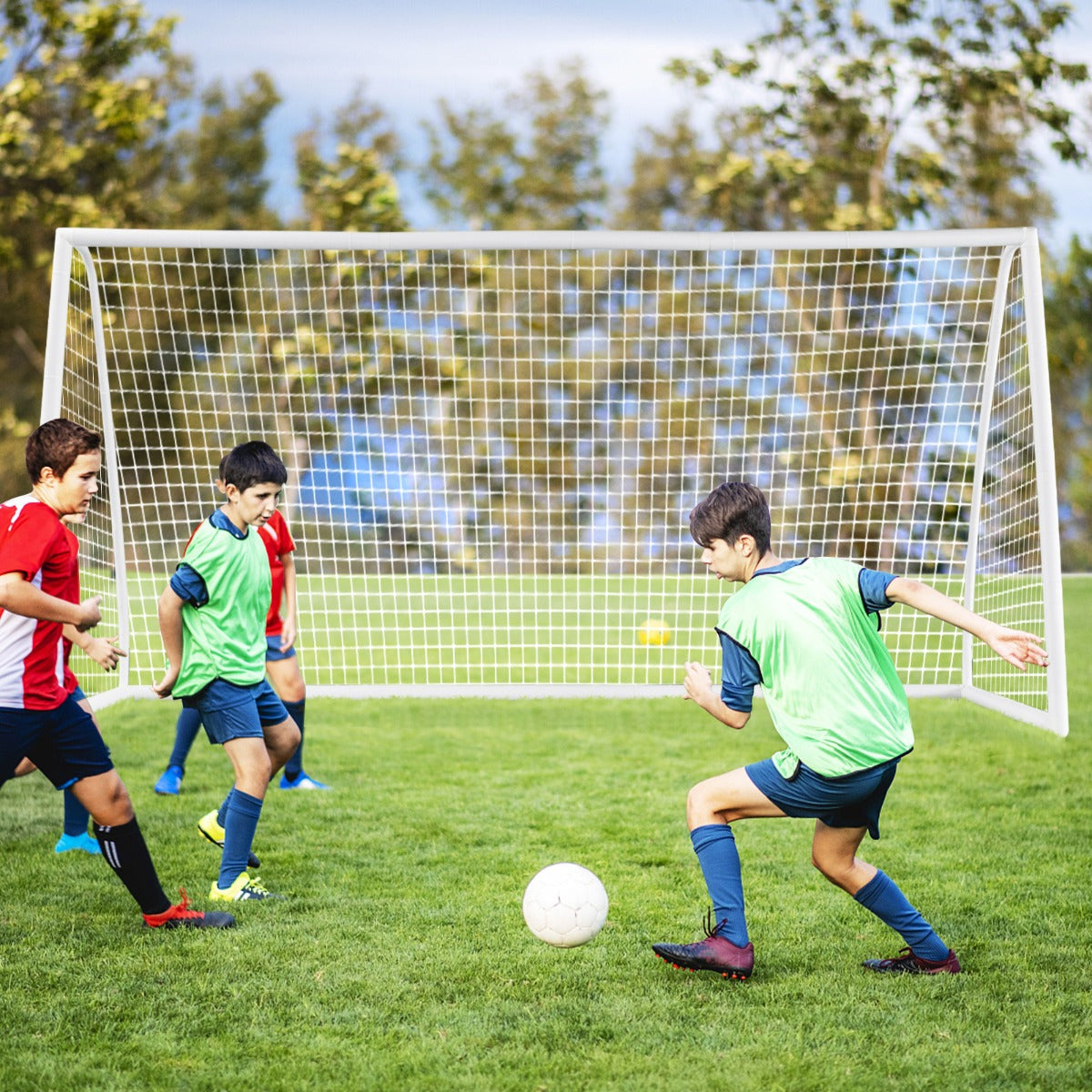 All-Weather Soccer Goal with Strong PVC Frame for Kids