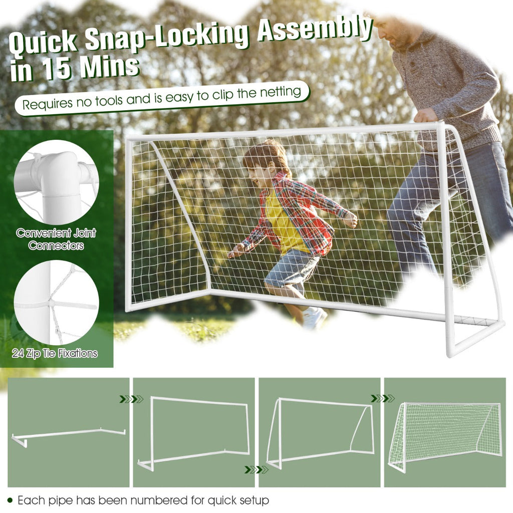 All-Weather Soccer Goal with Strong PVC Frame for Kids
