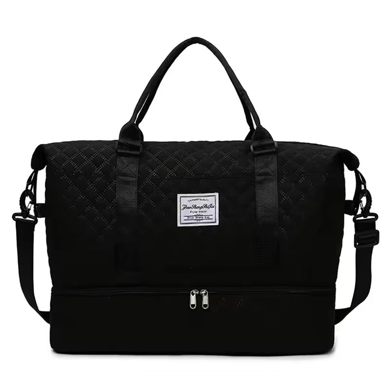 Duffle Gym Shoulder Lightweight Travel Bag (Black) - GilloServ