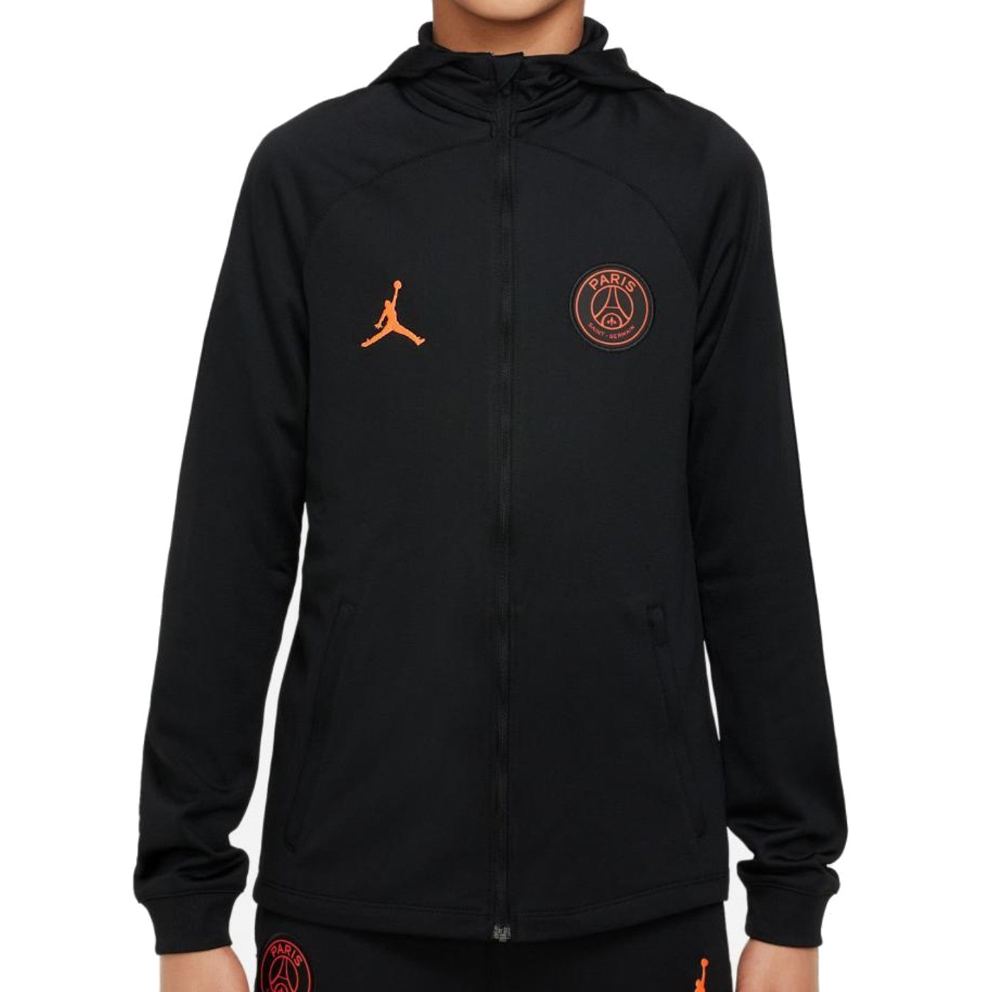 Kids - Jordan x PSG Soccer black training presentation tracksuit