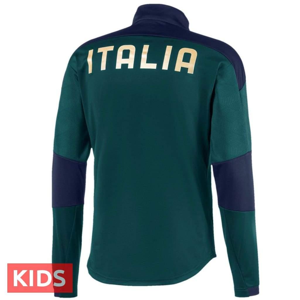 Kids - Italy national team green training Soccer Tracksuit