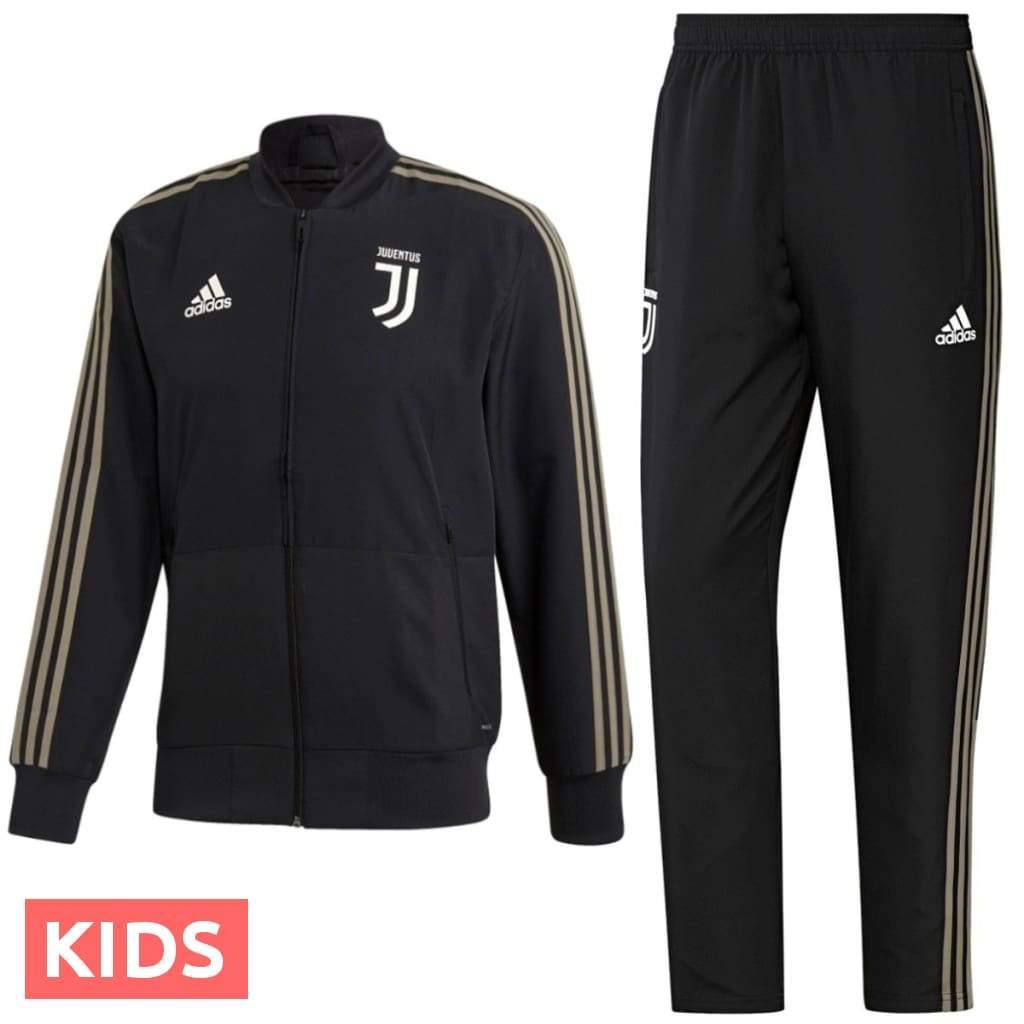Kids - Juventus black Presentation Soccer Tracksuit