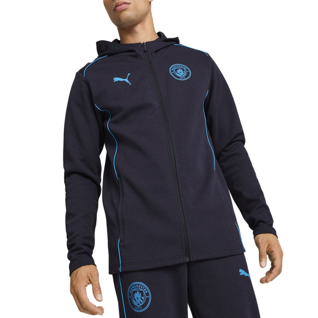 Manchester City navy Casual hooded presentation tracksuit