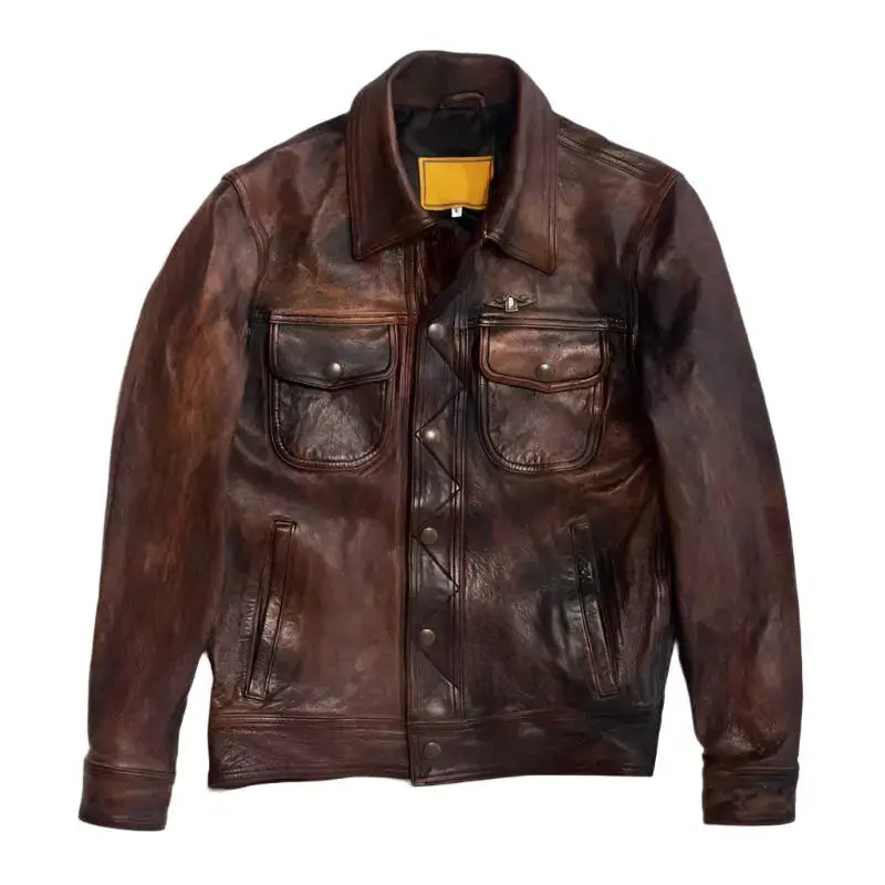 Men’s Horsehide Leather Winter Jacket-0