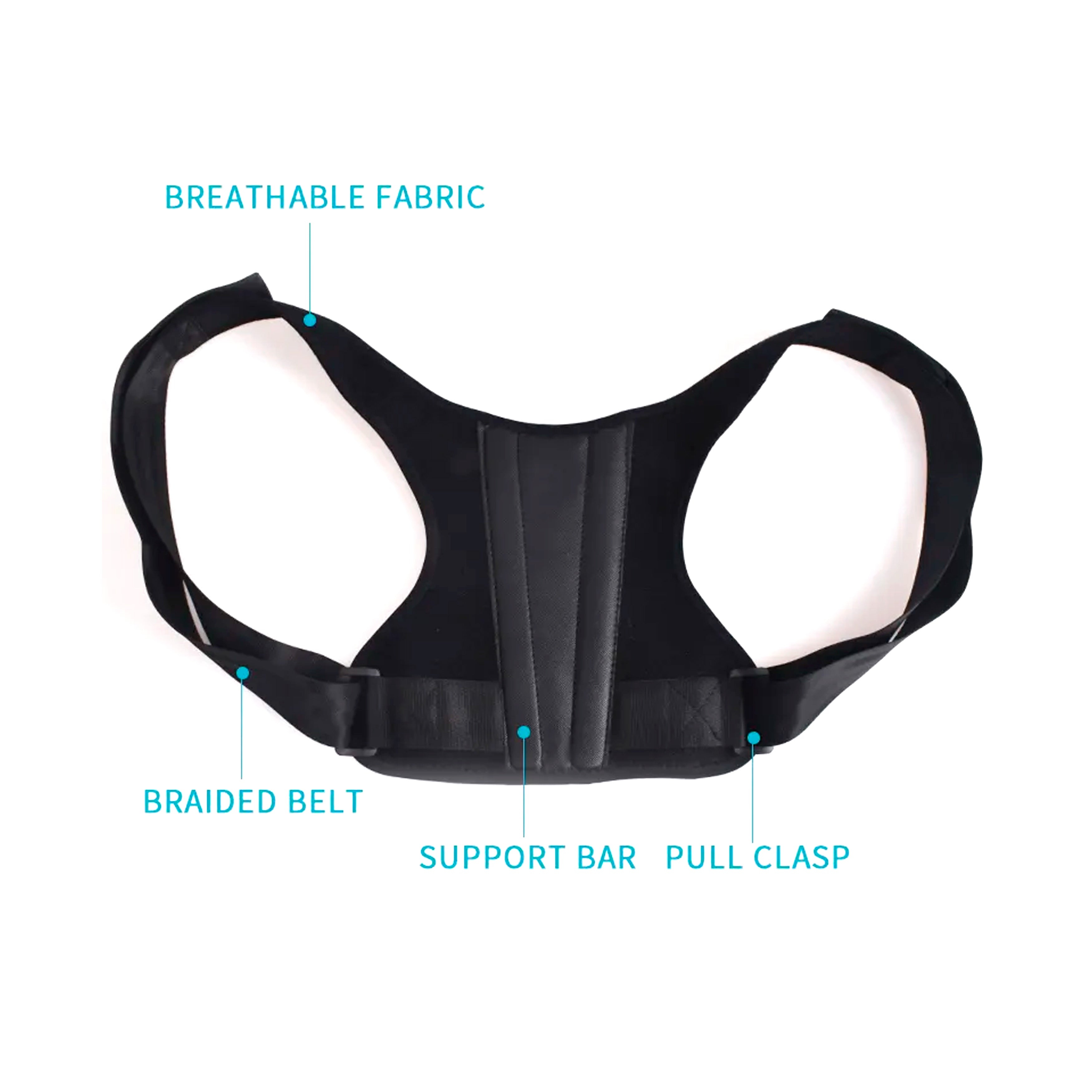 Adjustable Posture Corrector With Back Support Bar & Breathable Upper Back Brace - GilloServ