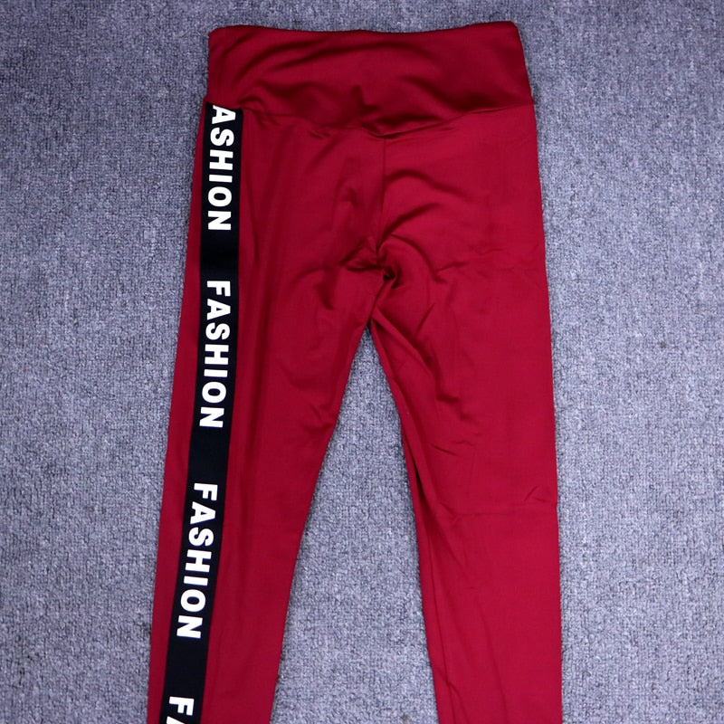 Women Fashion Letter Sport Leggings Bras Yoga Set Fitness - GilloServ