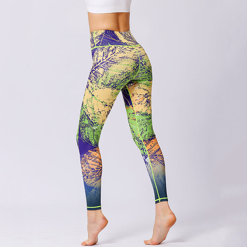 Women Yoga Pants Workout Leggings Fitness Sport Print Athletic Pants - GilloServ