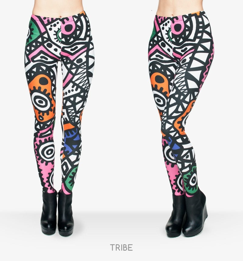 Fashion High Elasticity Legging Tribe Totem 3D