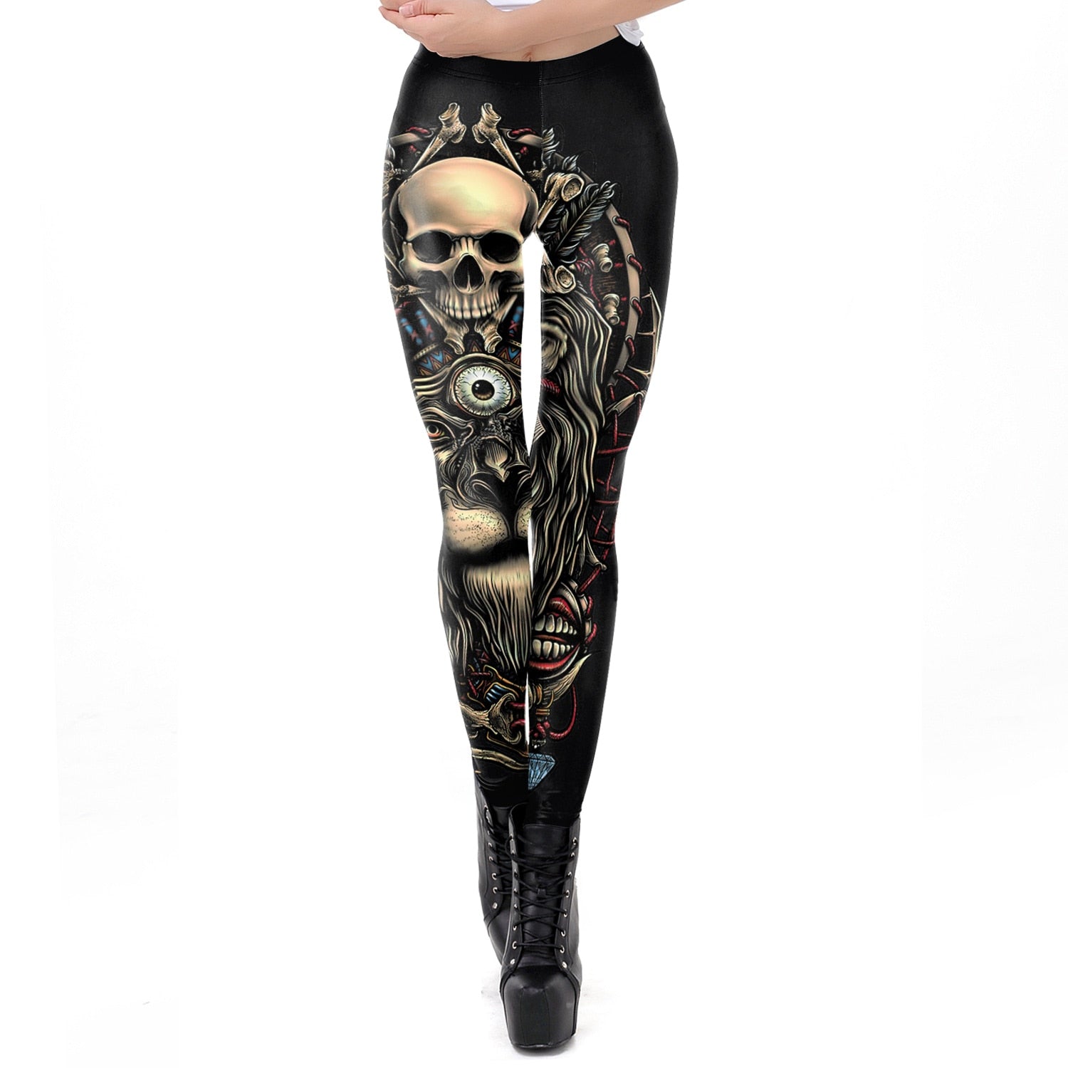 Skull Punk Women Legging - GilloServ