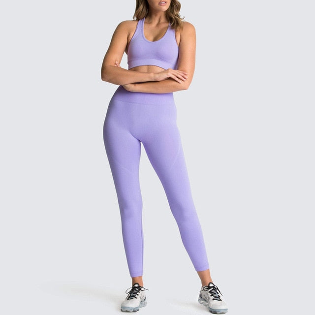 Seamless Gym Set Nylon Sportswear - GilloServ