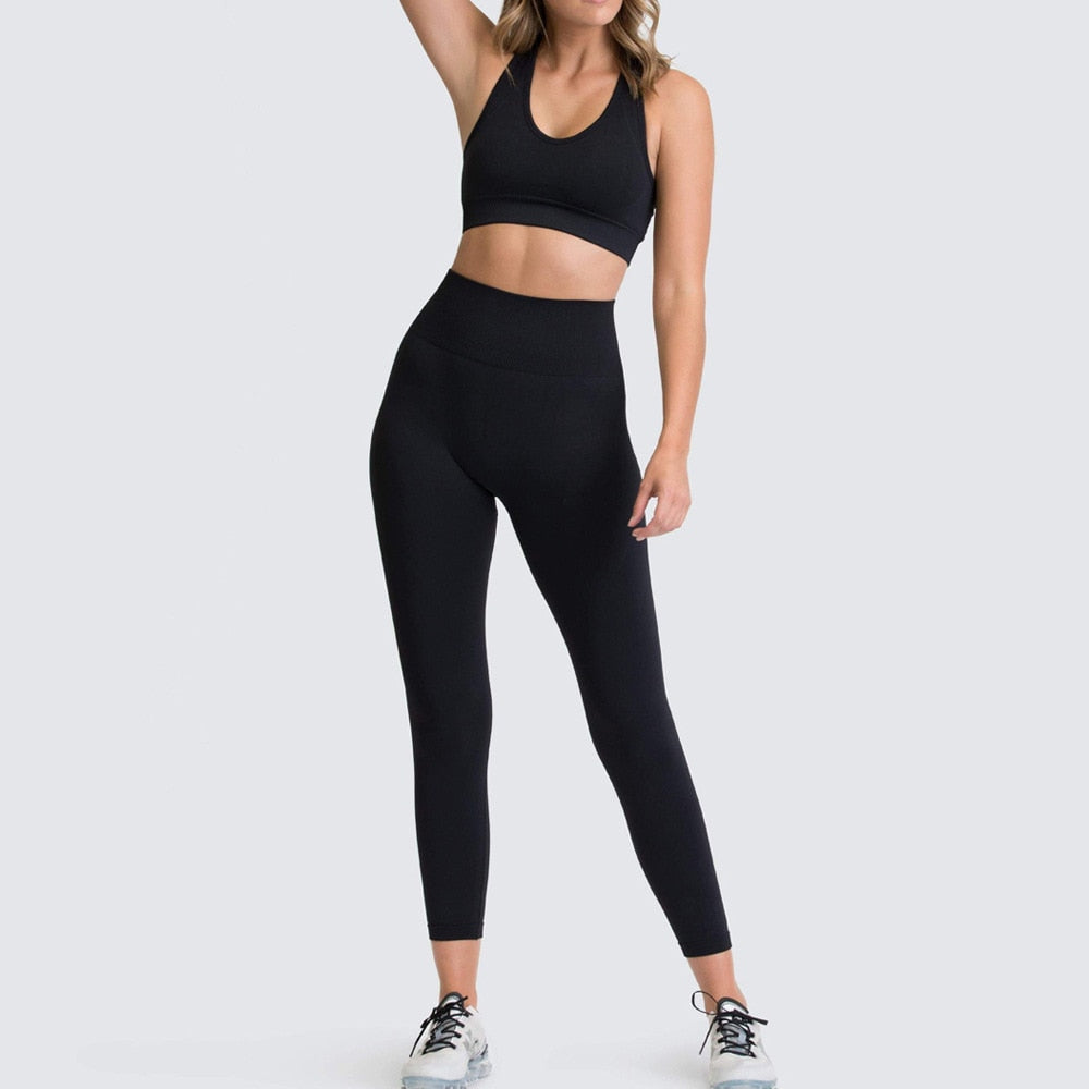 Seamless Gym Set Nylon Sportswear - GilloServ