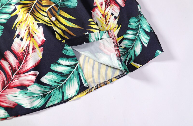 Summer Mens Colorful Hawaiian Shirt Hip Hop Streetwear