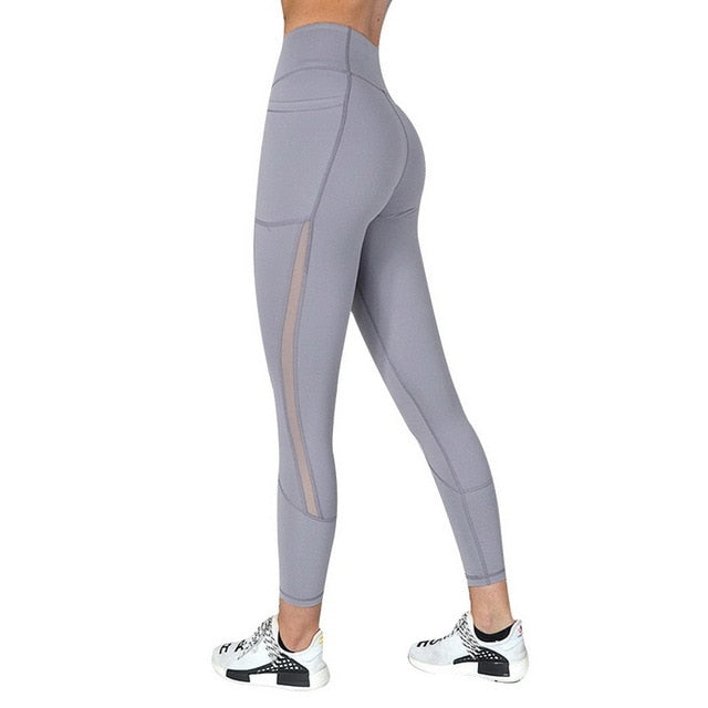 Full Length Workout Leggings Women High Waist Pockets - GilloServ