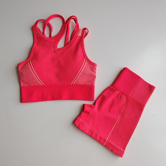 2pcs Seamless Yoga Sets Women Sport Wear - GilloServ