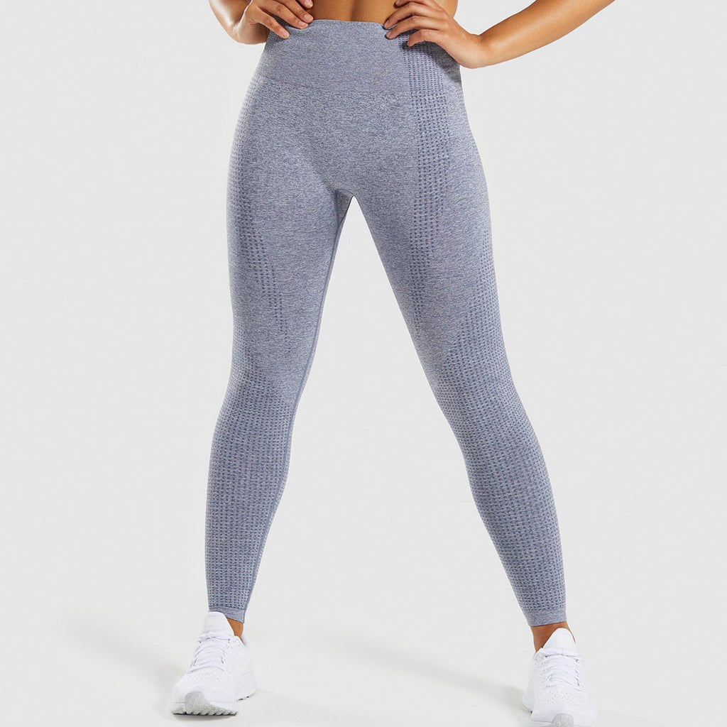Solid High Waist Energy Seamless Yoga Leggings - GilloServ