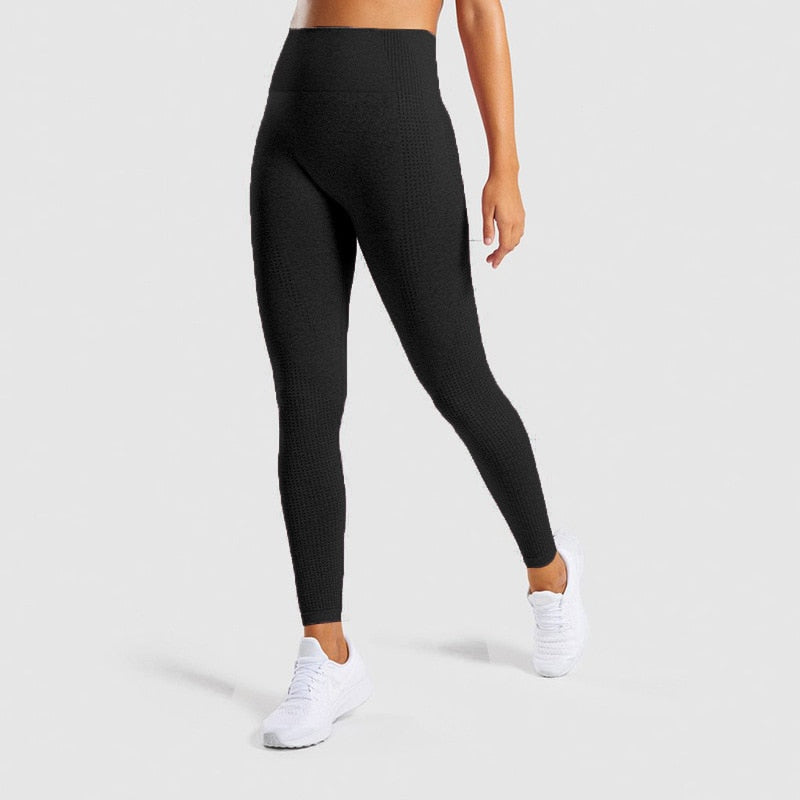 Solid High Waist Energy Seamless Yoga Leggings - GilloServ
