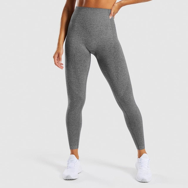 Solid High Waist Energy Seamless Yoga Leggings - GilloServ