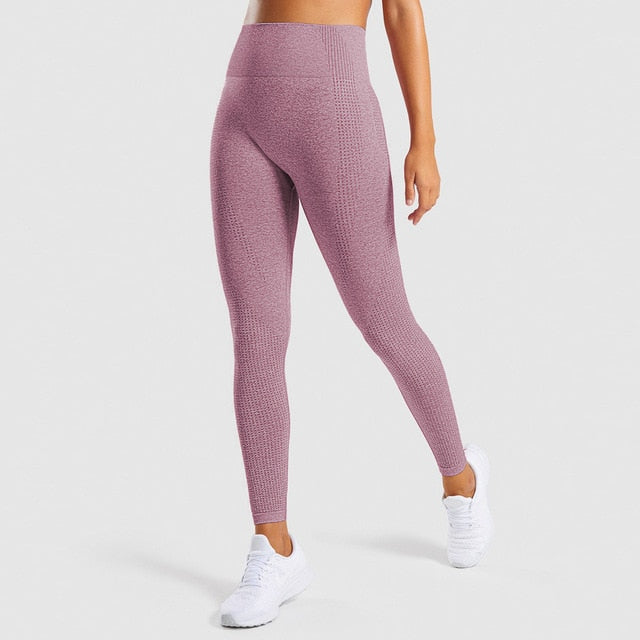 Solid High Waist Energy Seamless Yoga Leggings - GilloServ
