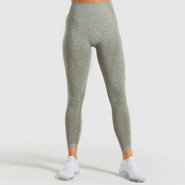 Solid High Waist Energy Seamless Yoga Leggings - GilloServ