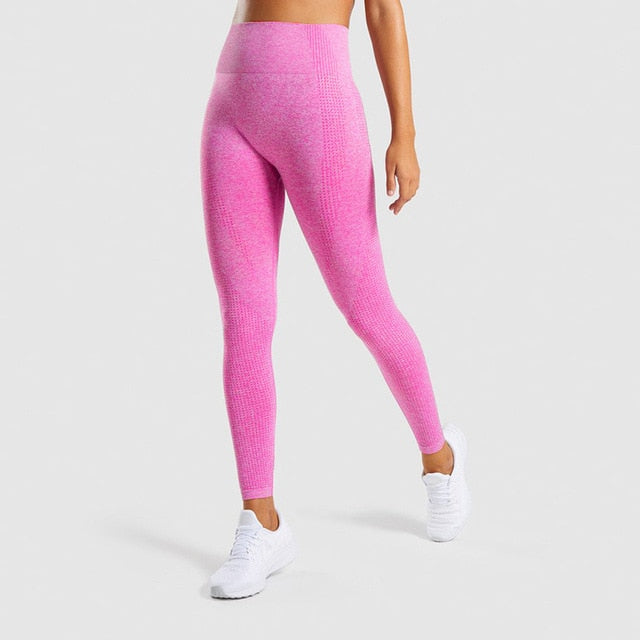 Solid High Waist Energy Seamless Yoga Leggings - GilloServ