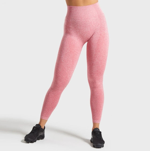 Solid High Waist Energy Seamless Yoga Leggings - GilloServ