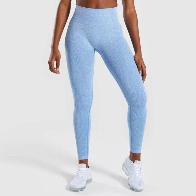 Solid High Waist Energy Seamless Yoga Leggings - GilloServ