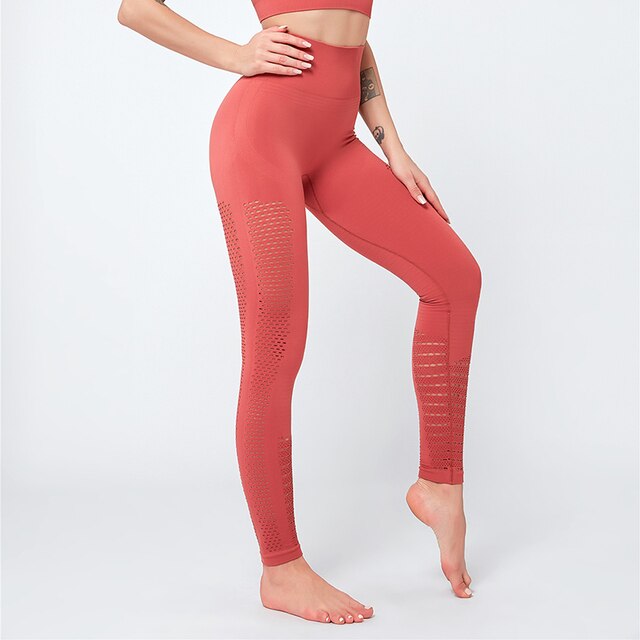 Sexy Hollow Out Seamless Sport Fitness Leggings - GilloServ