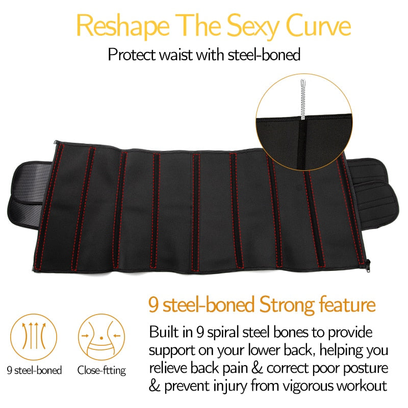 Body Shaper Waist Corset Weight Loss//Sweat Fat Burner//Slimming Belt