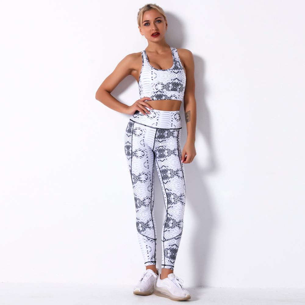 Seamless Camo Print Yoga Set Fashion Gym Fitness Vest Crop Top Leggings Suit Workout Running Straining Outfits For Women - GilloServ