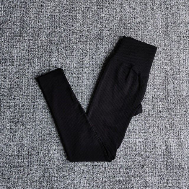 Sportswear Yoga Sets Ribbed Seamless Long Sleeve - GilloServ