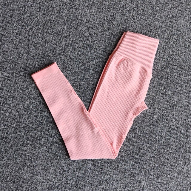 Sportswear Yoga Sets Ribbed Seamless Long Sleeve - GilloServ