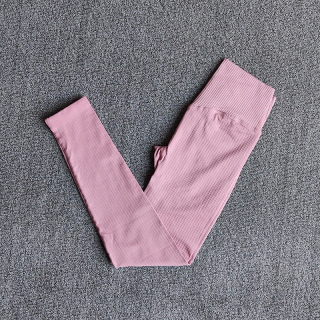 Sportswear Yoga Sets Ribbed Seamless Long Sleeve - GilloServ